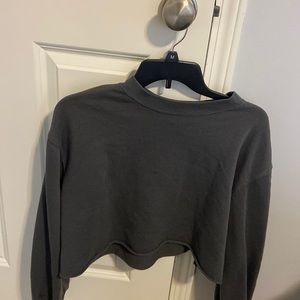 Gray cropped sweater